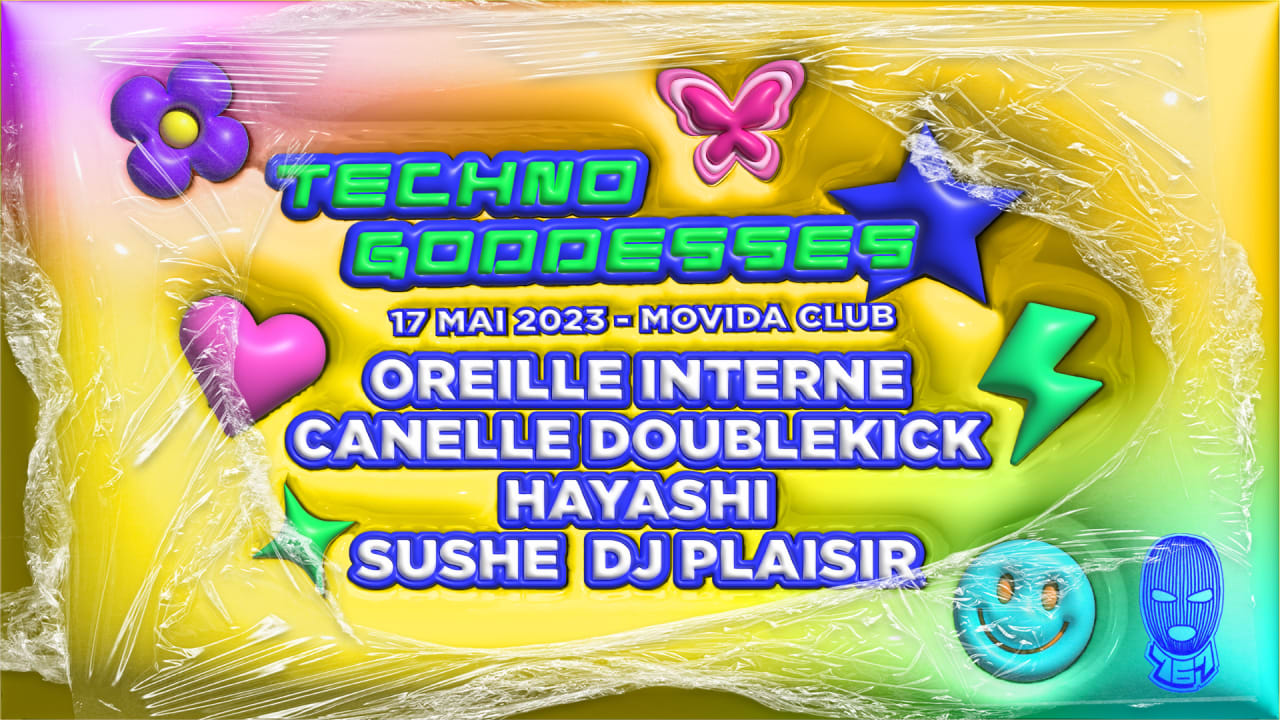 TECHNO GODDESSES : HAYASHI +CANELLE DOUBLEKICK AND MORE cover