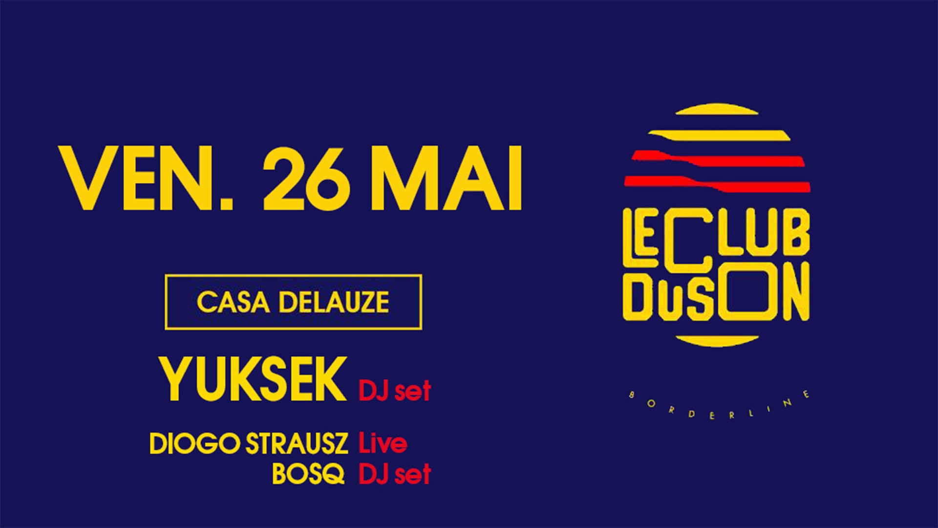 ? Le Club du Son à la Casa Delauze | 26 MAI | Shotgun Tickets