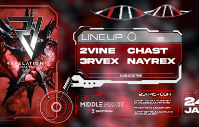 Ravelation Part X - 2vine X Chast X Nayrex X 3rvex - Soirée techno à Clermont-Ferrand
