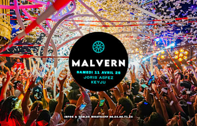 Malvern - 11 Avril 2026 - Soirée techno à Arzon