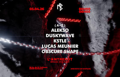 Noir & Blanc // Obscure Shape // Lukas Meunier @L'entrepot - Soirée techno à Bordeaux