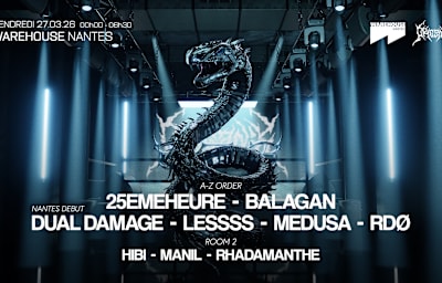 Organïk W/ Dual Damage, Lessss & More - Soirée techno à Nantes