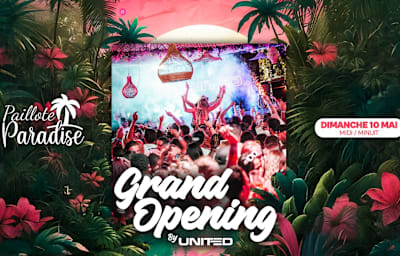 Grand Opening Paillote Paradise 2026 - Soirée techno à Aigues-Mortes