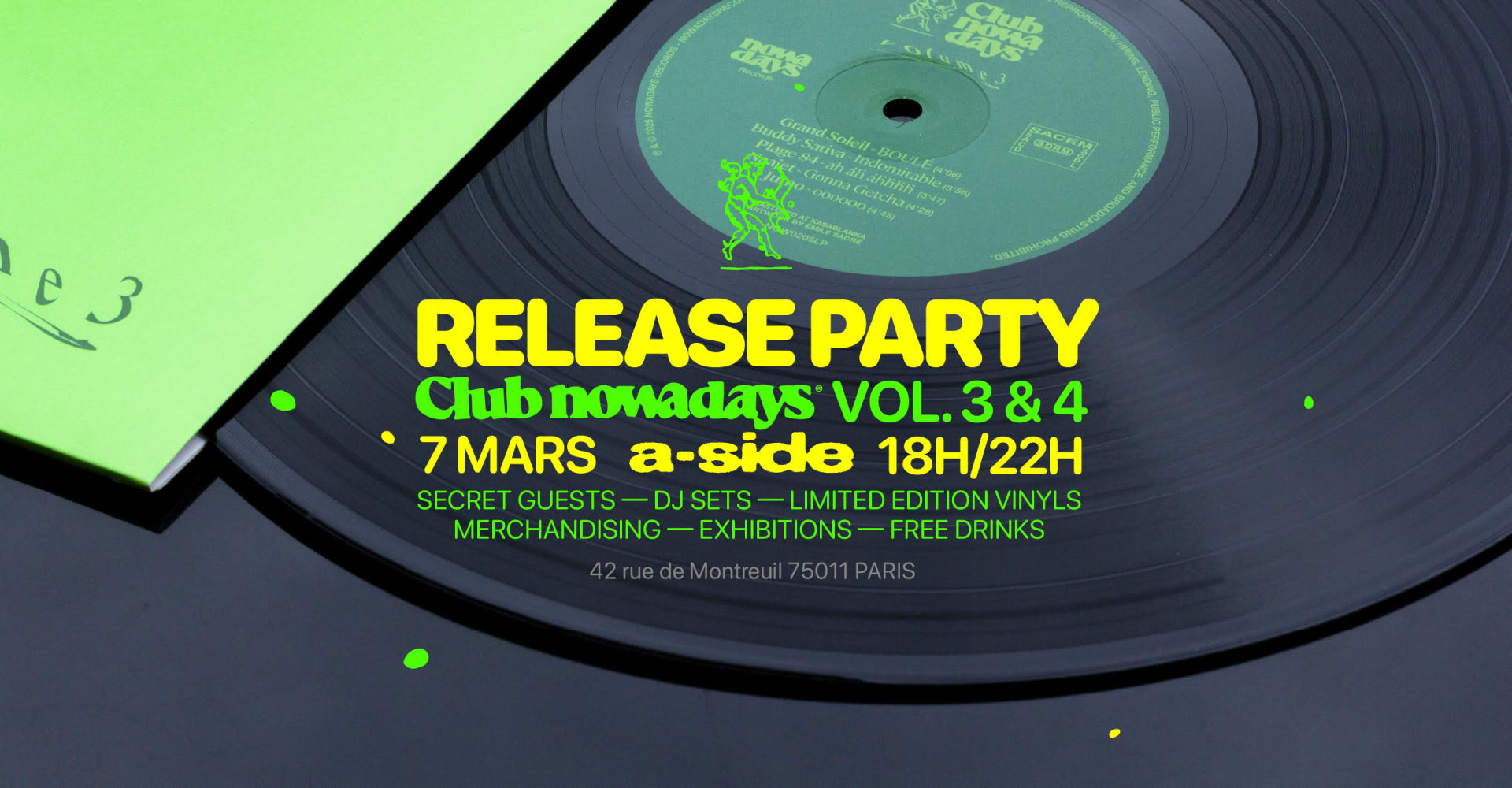 Release Party: Club Nowadays Vol. 3 & 4  @ A-Side Cover