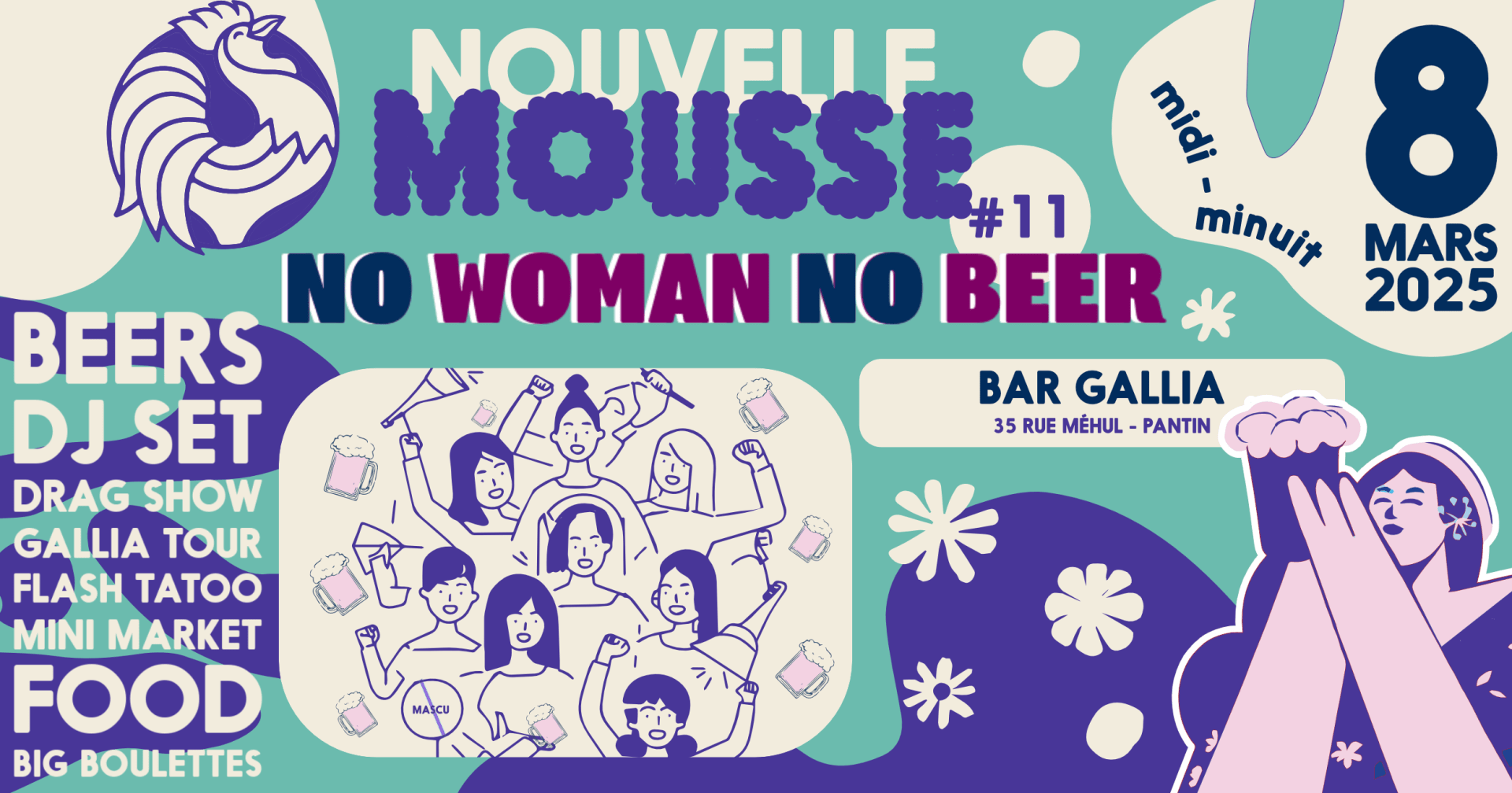 Nouvelle Mousse #11 : No Woman No Beer @Bar Gallia Cover
