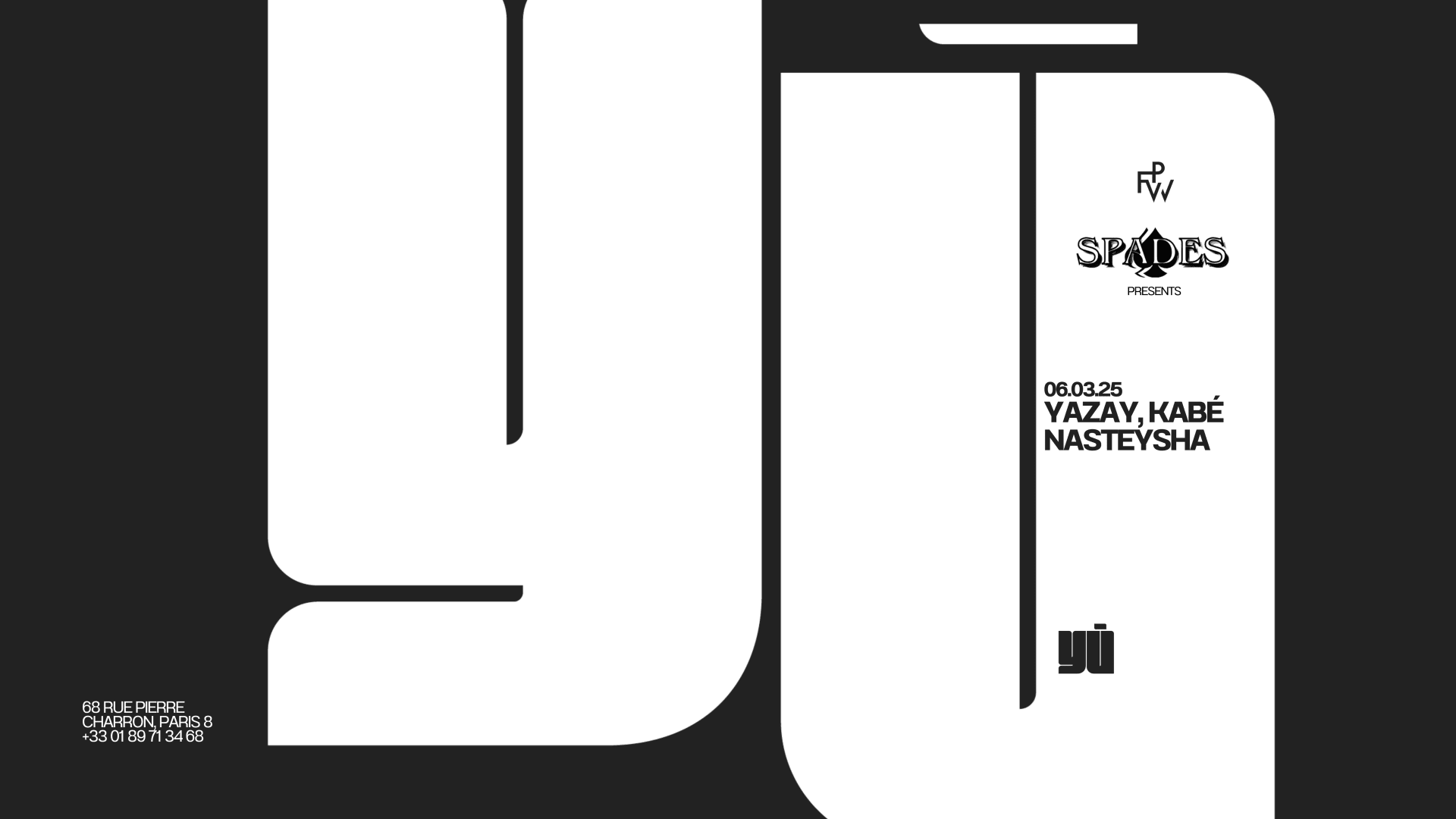 Spades - Fashion Week I Thursday 6.03 @ Yu Club Cover