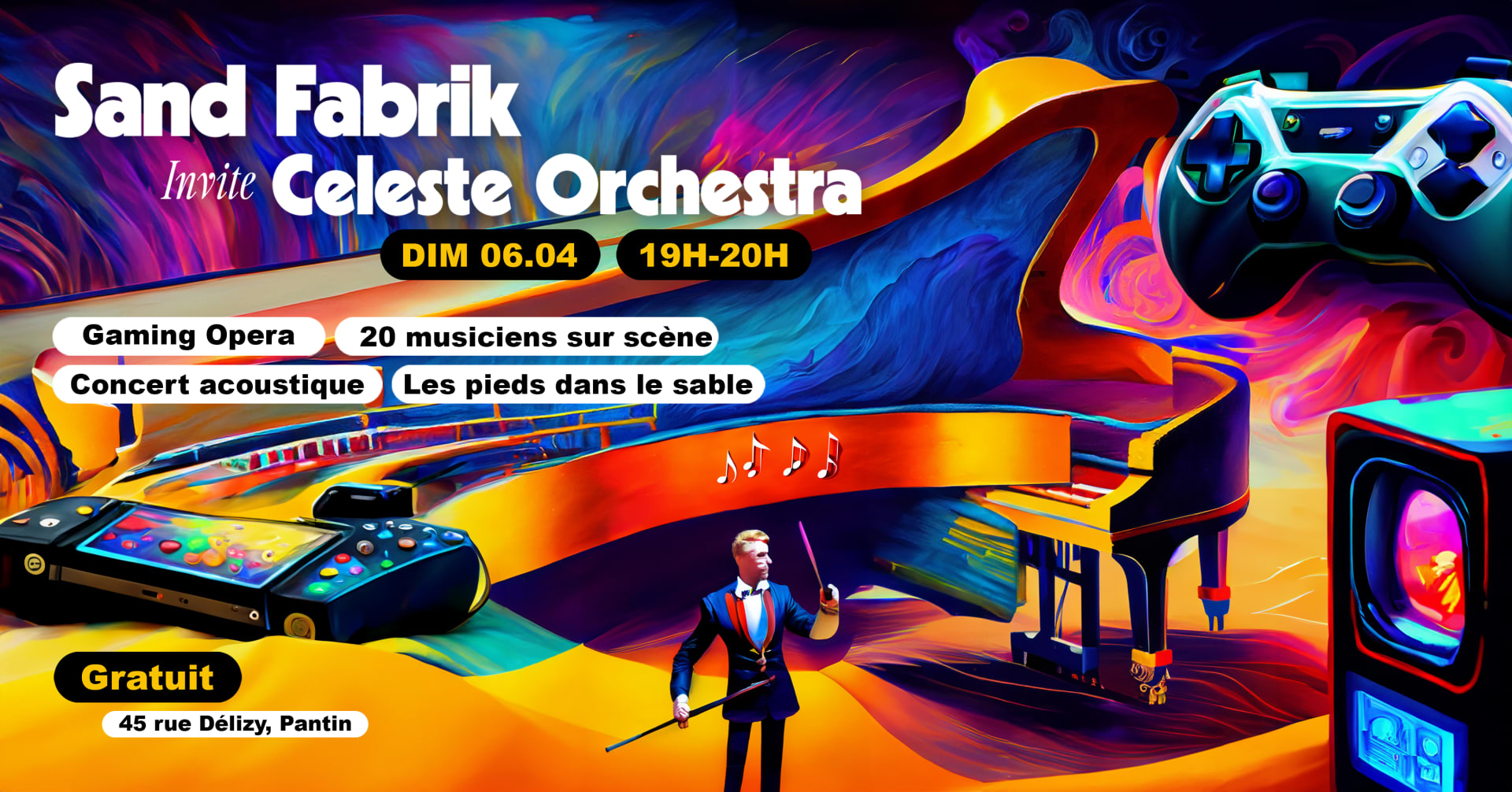 Sand Fabrik Invite Celeste Orchestra Cover