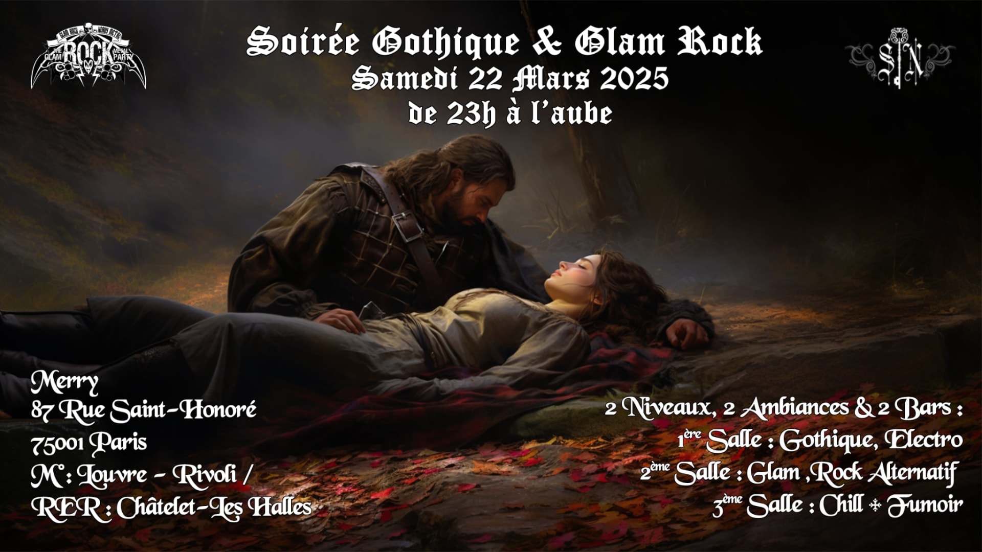 Soirée Goth + Glam Rock Cover