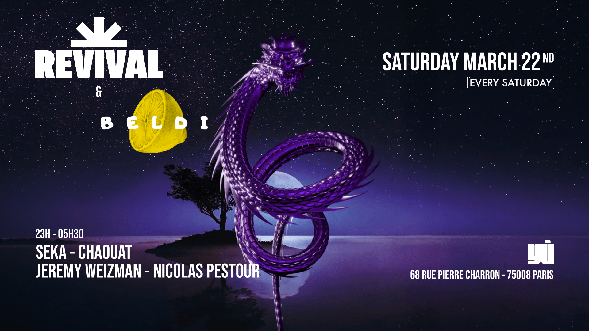 Revival X Beldi & Groove Nomade - 22 Mars - Yu Club Cover
