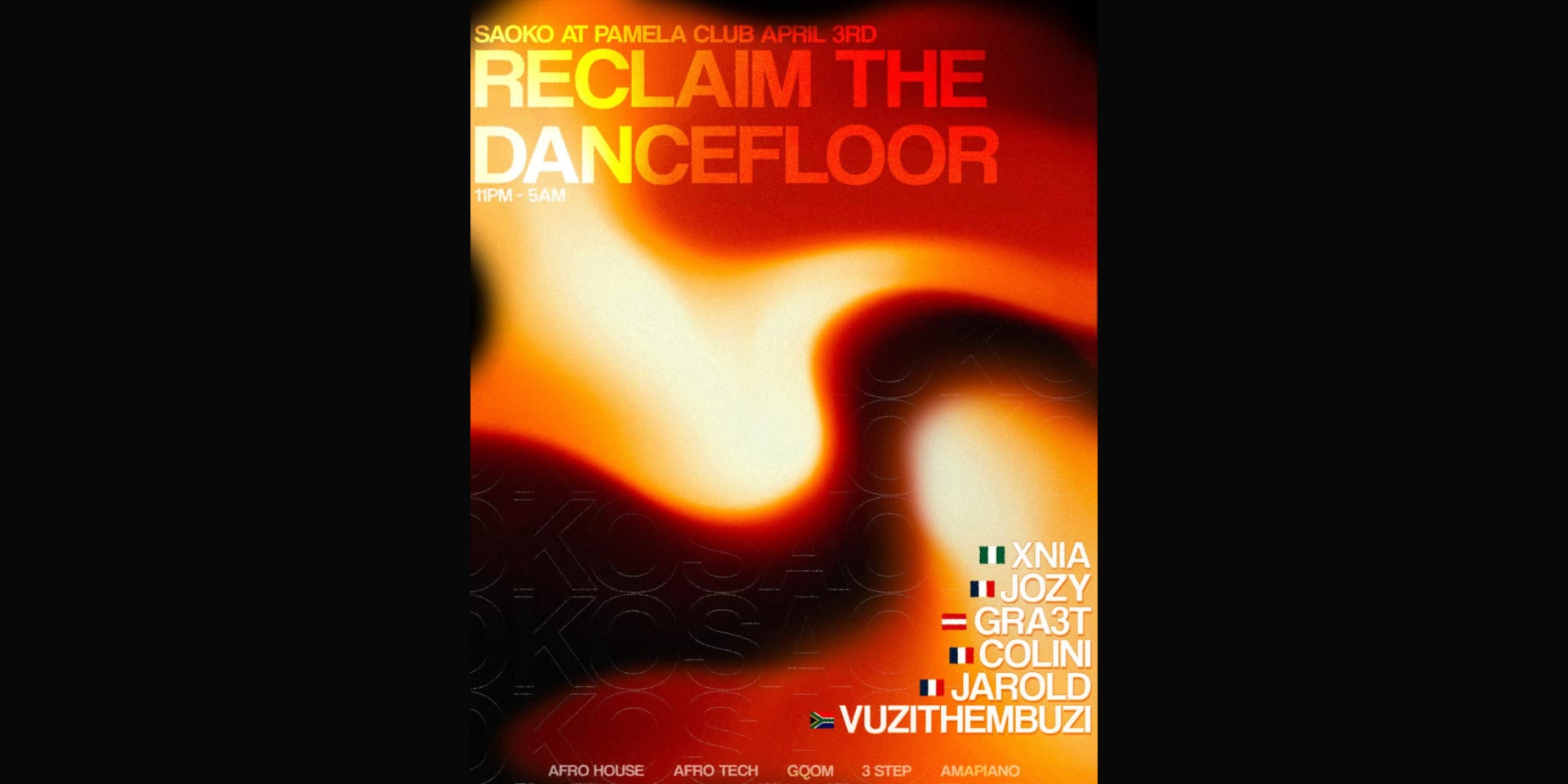 Saoko - Reclaim The Dancefloor Cover