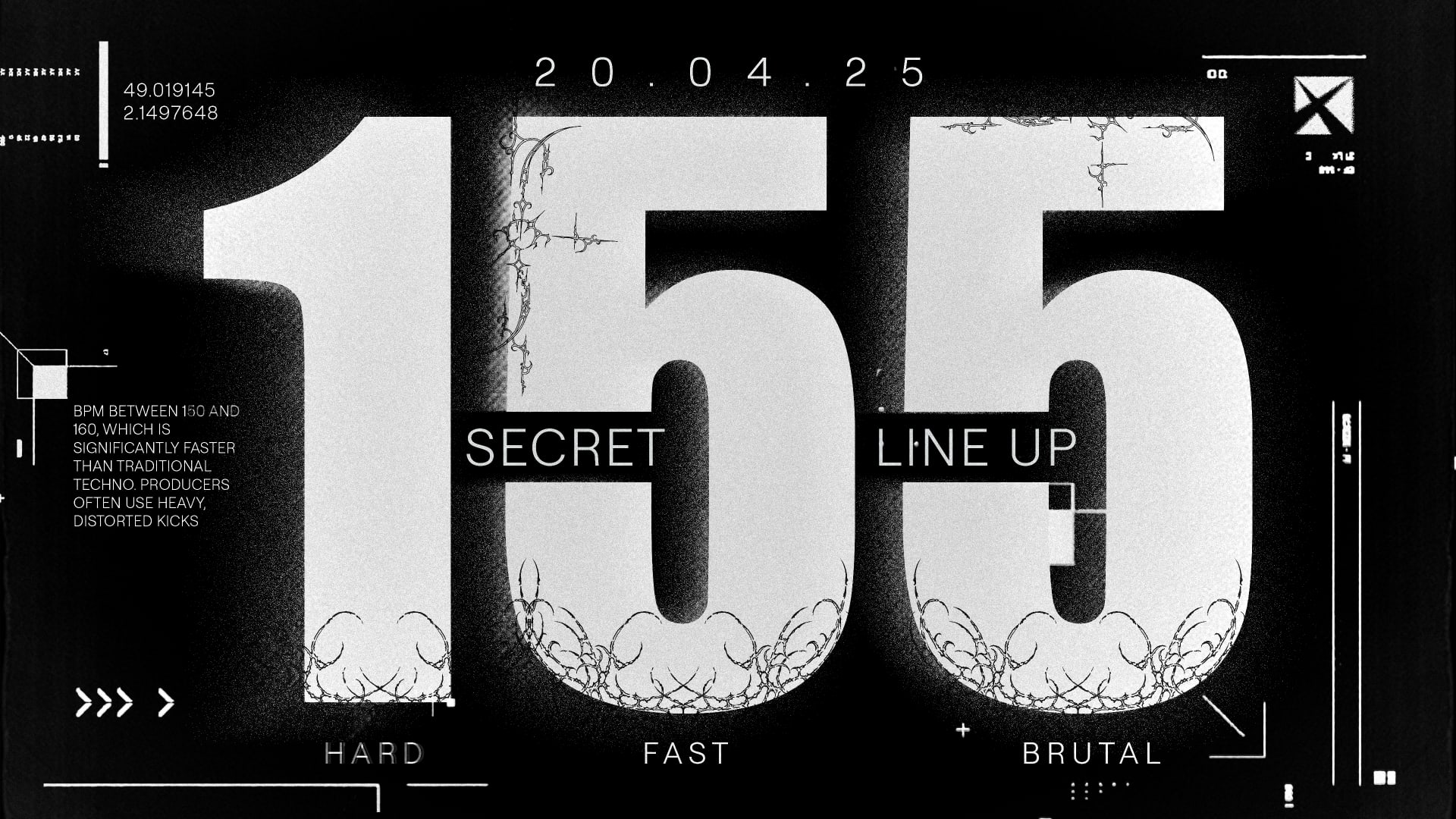 Nexus 155 Bpm : Secret Lineup Hard Techno Cover