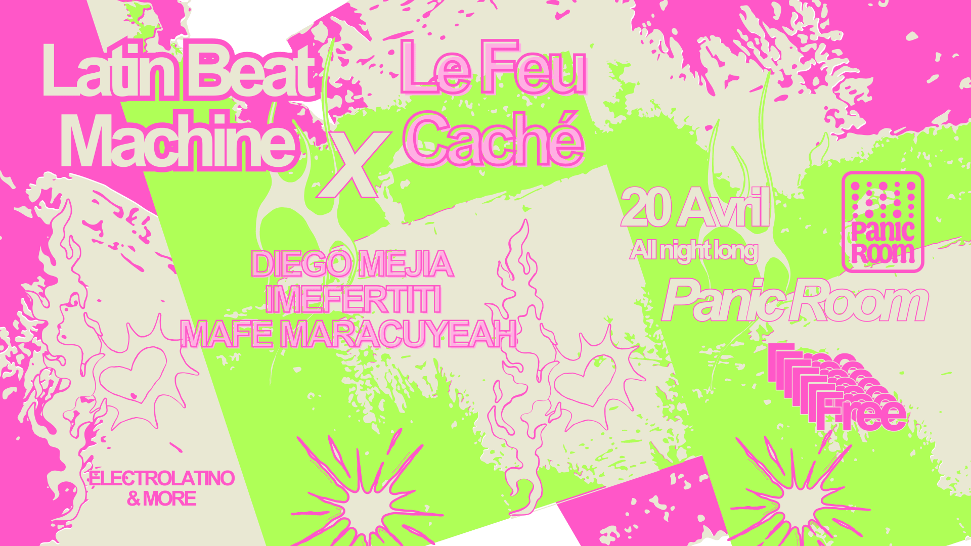 Latin Beat Machine X Le Feu Caché : Electrolatino All Night Cover