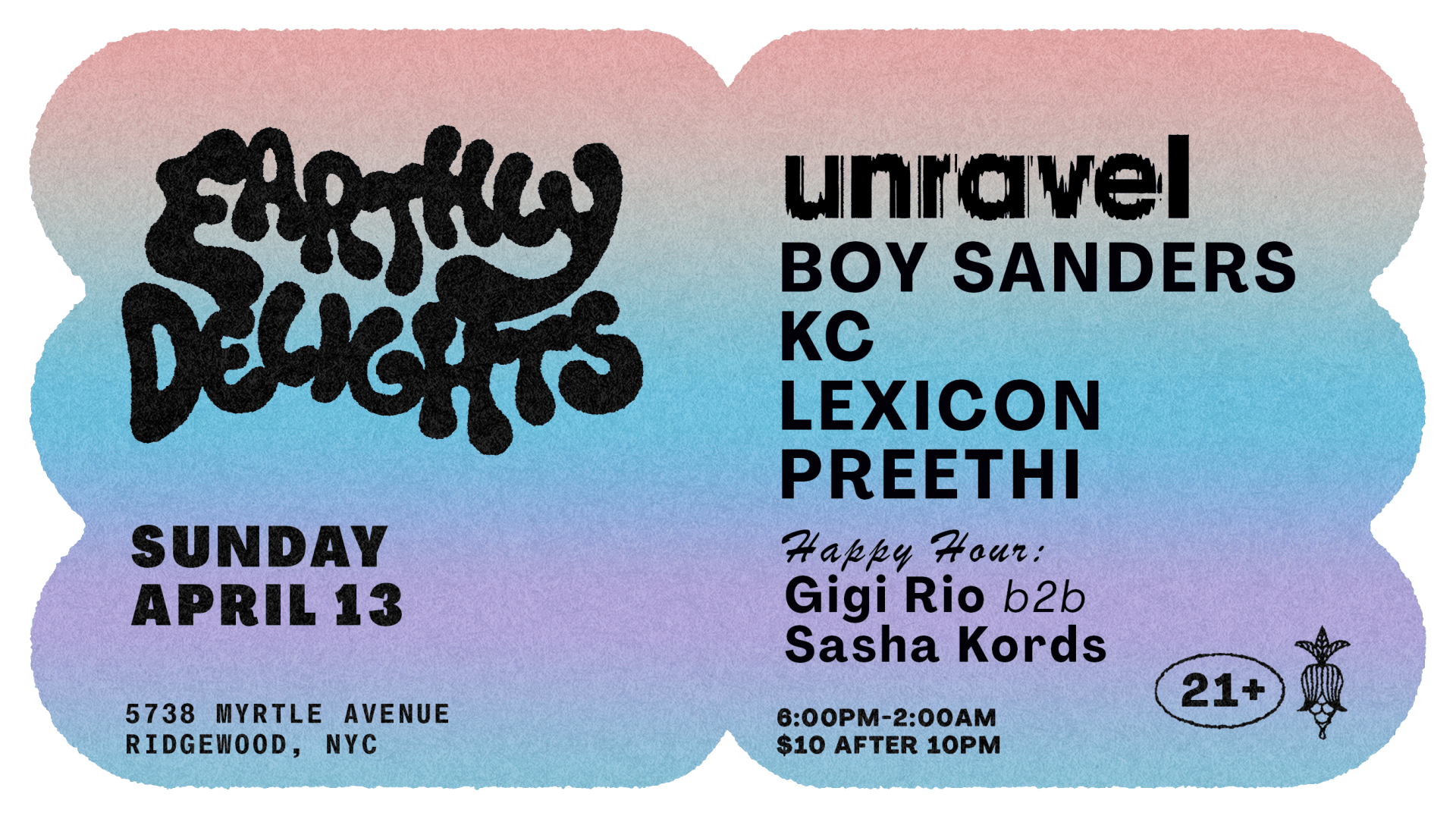 Unravel Presents: Boy Sanders, Kc, Lexicon, And Preethi Cover