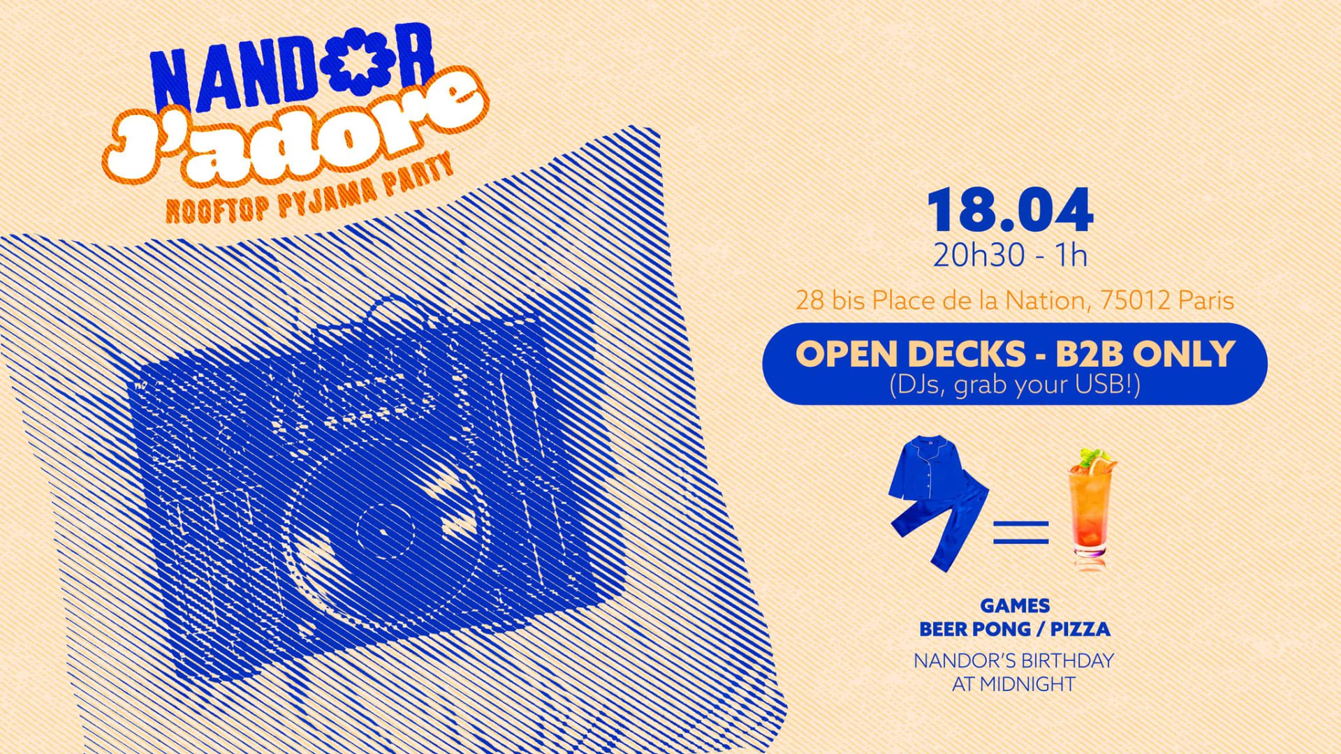 Nandor J’Adore - Rooftop Pyjama Party & Open Decks Cover