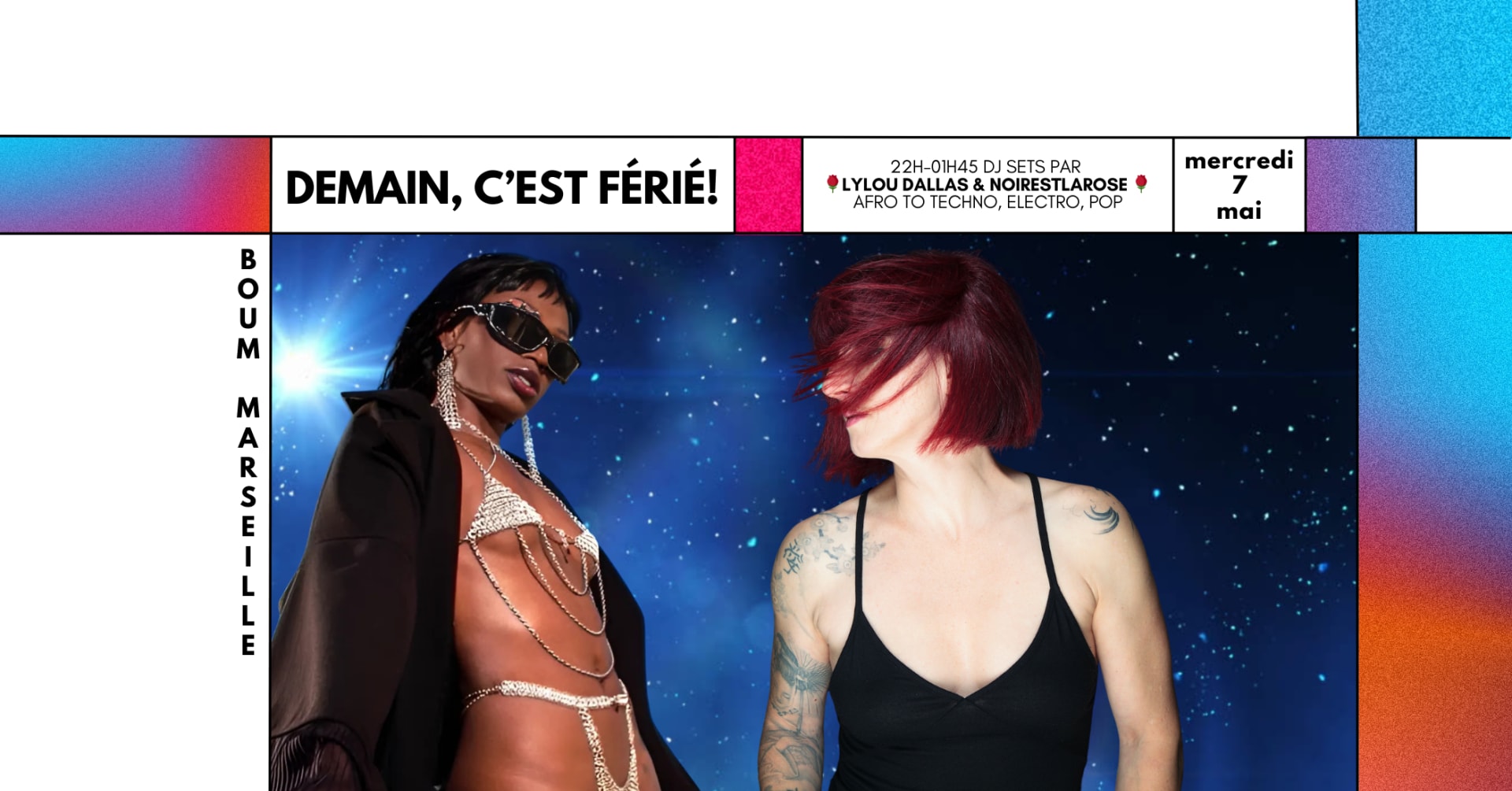 Demain, C'est Férié ! Dj Sets Noirestlarose & Lylou Dallas Cover