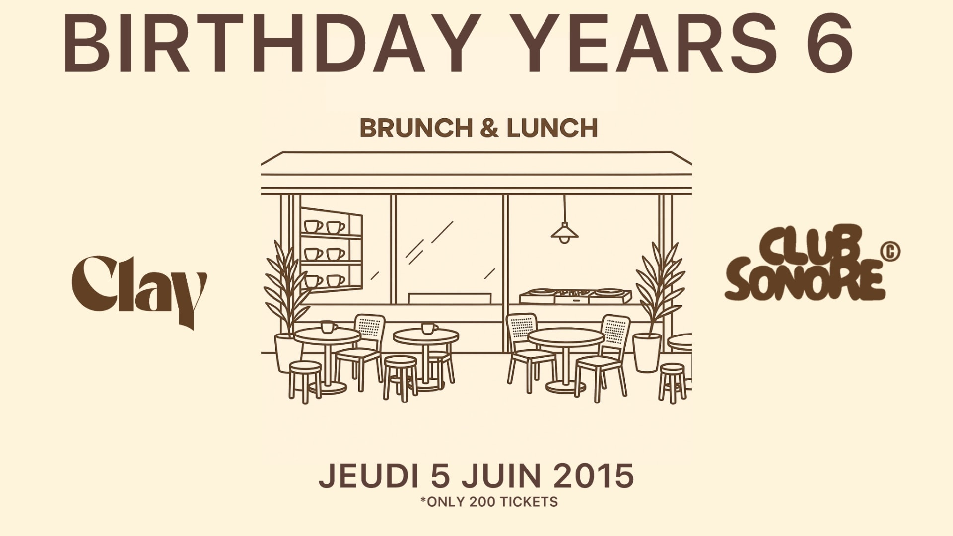 Clay Birthday Years 6  X Club Sonore X  Jeudi 5 Juin Cover