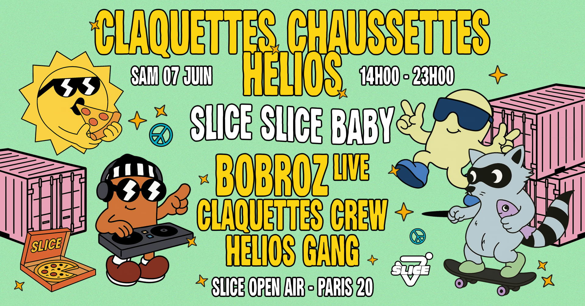 Claquettes Chaussettes & Helios X Slice Open Air Cover