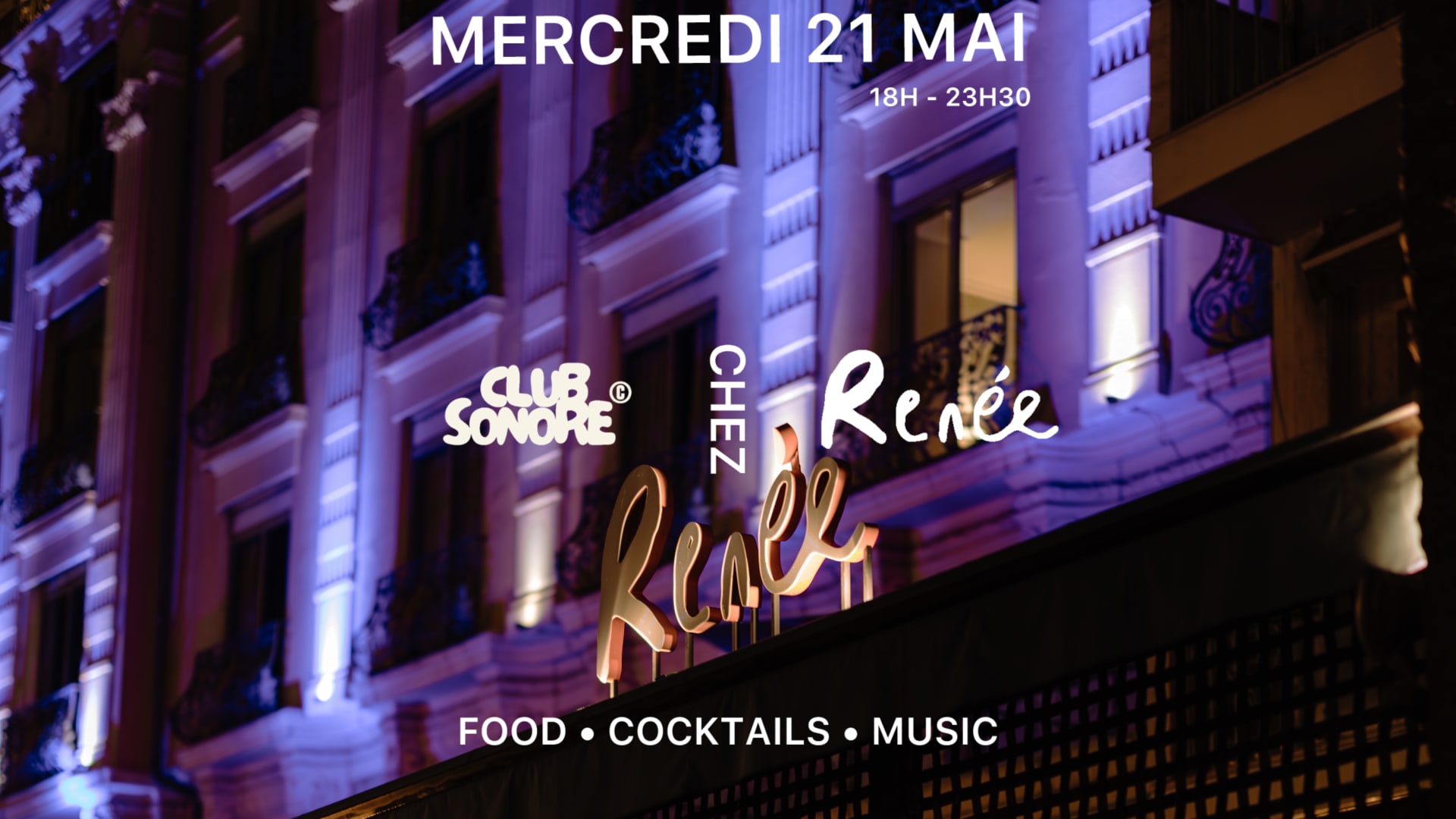 Club Sonore X Renee Promenade Des Anglais X Mercredi 21 Mai Cover