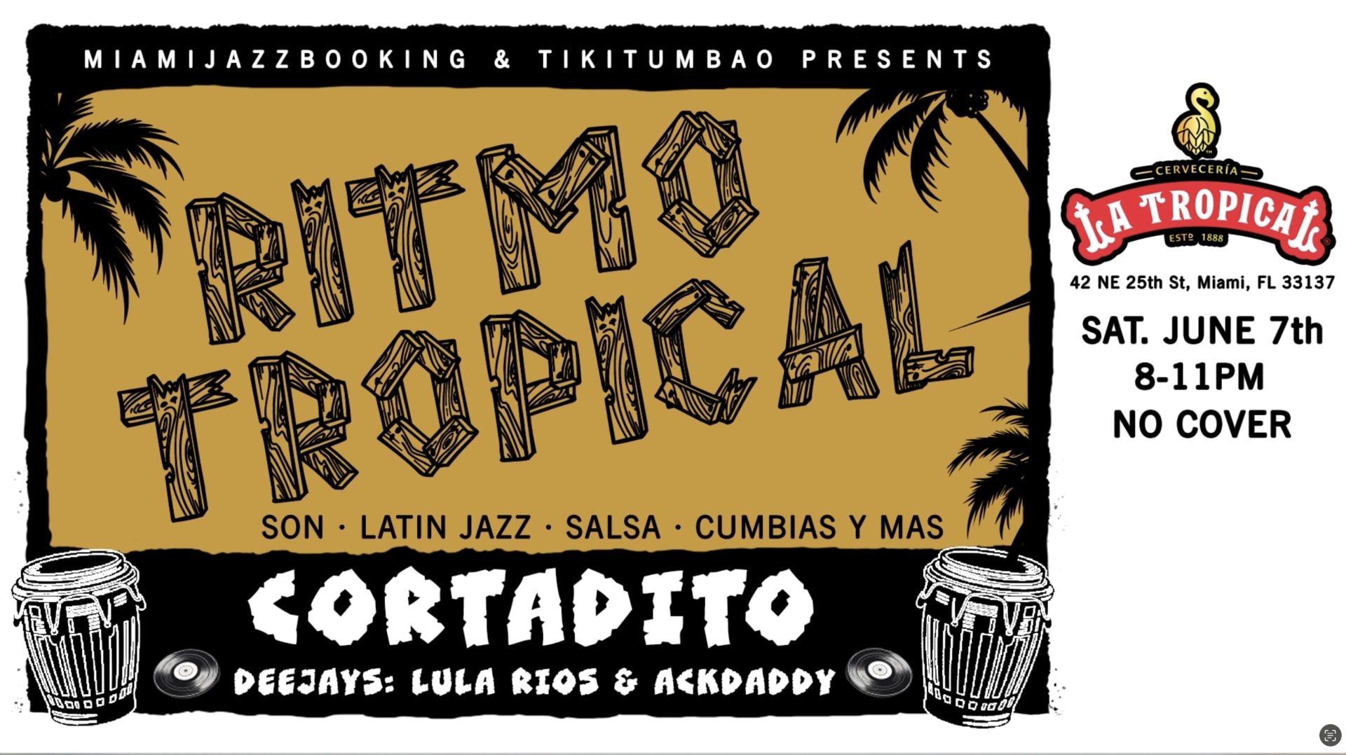 Cortadito Live With Travis Acker At Cerveceria La Tropical Cover