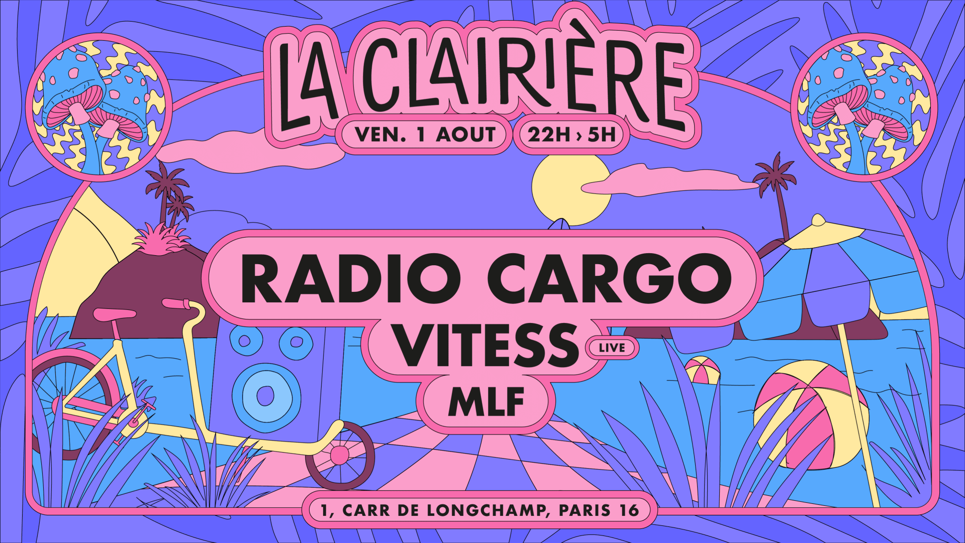 La Clairière : Radio Cargo, Vitess Live, Mlf Cover