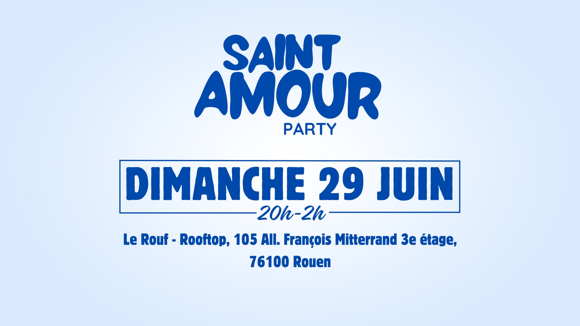 Saint Amour Party | Rooftop Party | Dimanche 29 Juin 2025 Cover