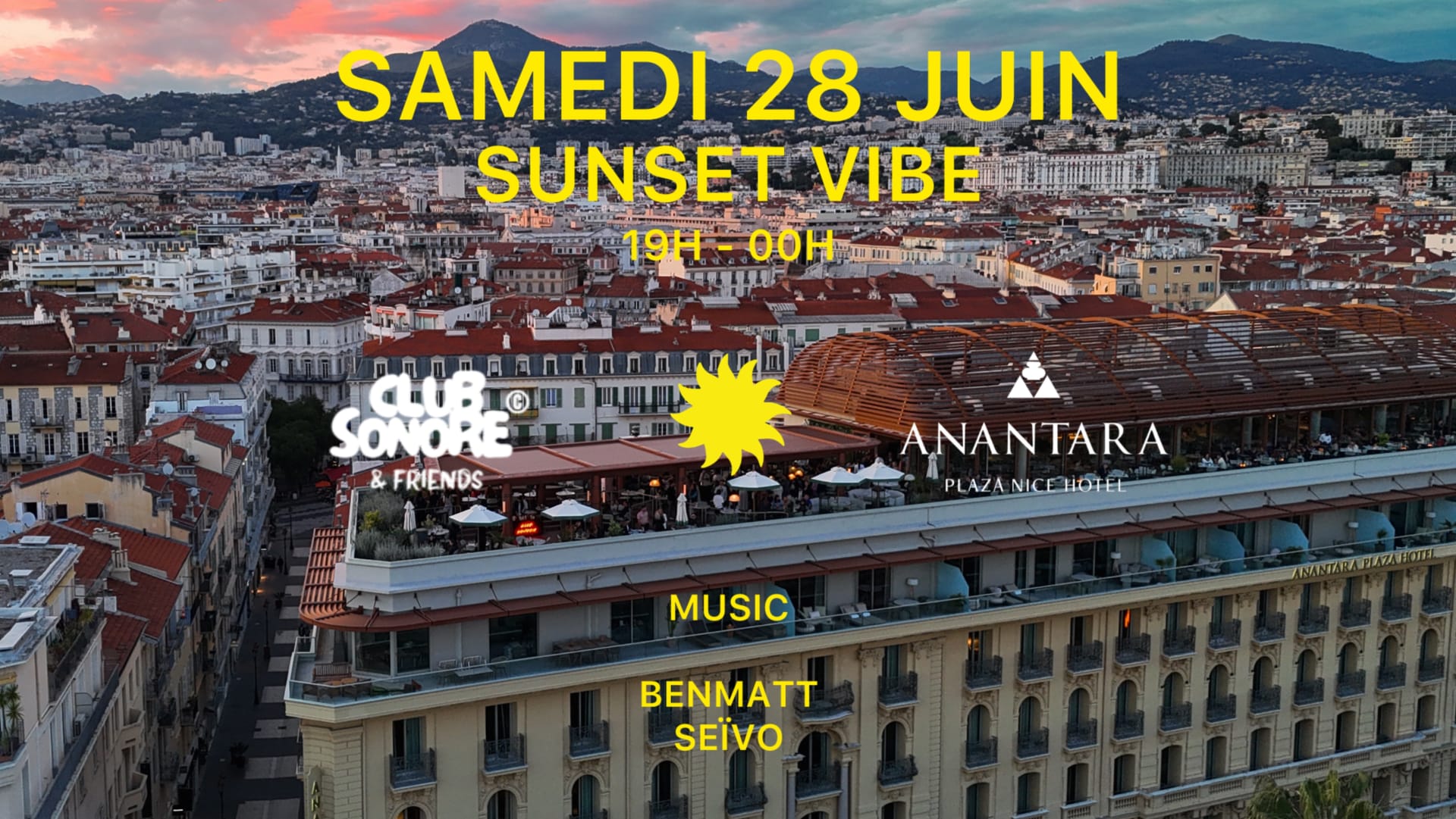 Club Sonore & Friends X Rooftop Anantara X Samedi 28 Juin Cover