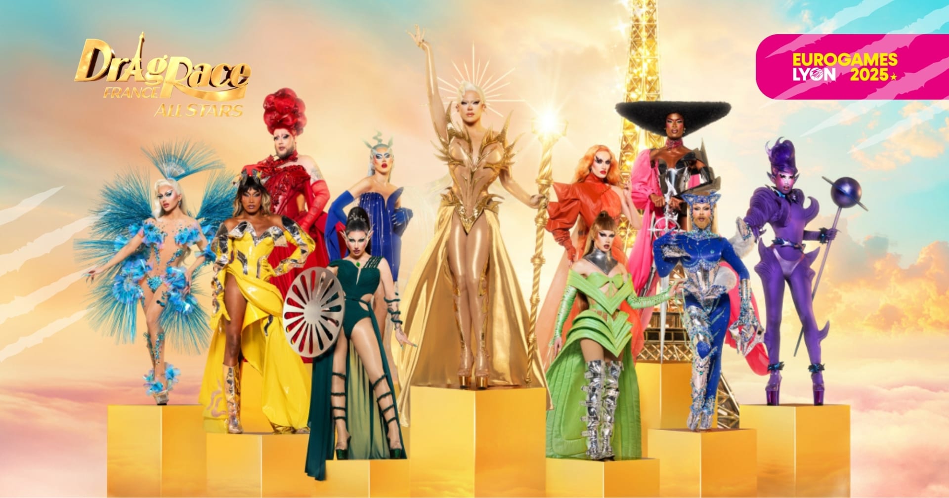 Eurogames Lyon25 : Viewing Party Drag Race France All Stars Cover