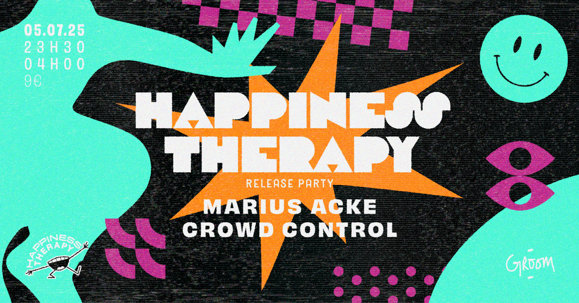 Happiness Therapy / Marius Acke + Crowd Control Cover