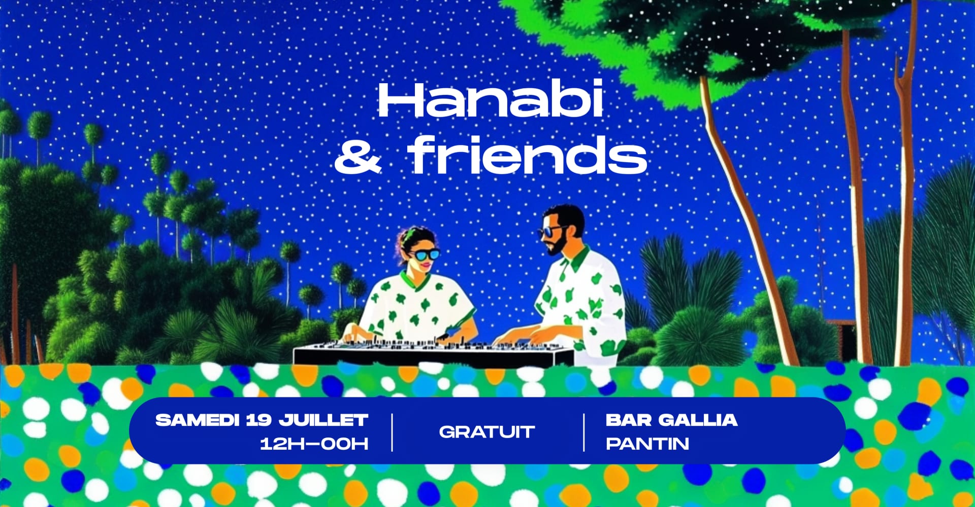 Hanabi & Friends X Bar Gallia Cover