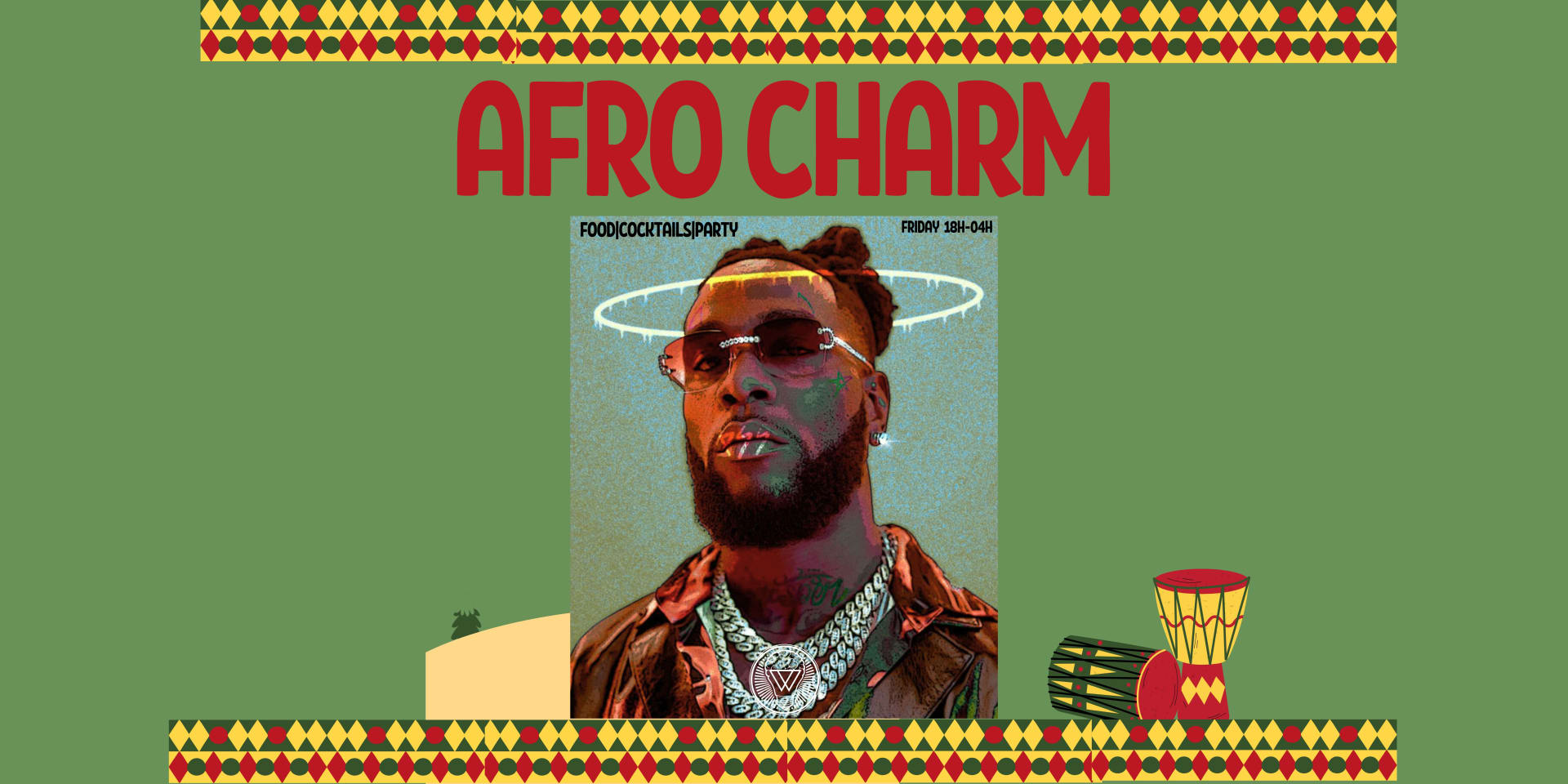 Afro Charm // Rooftop & Club Party Cover