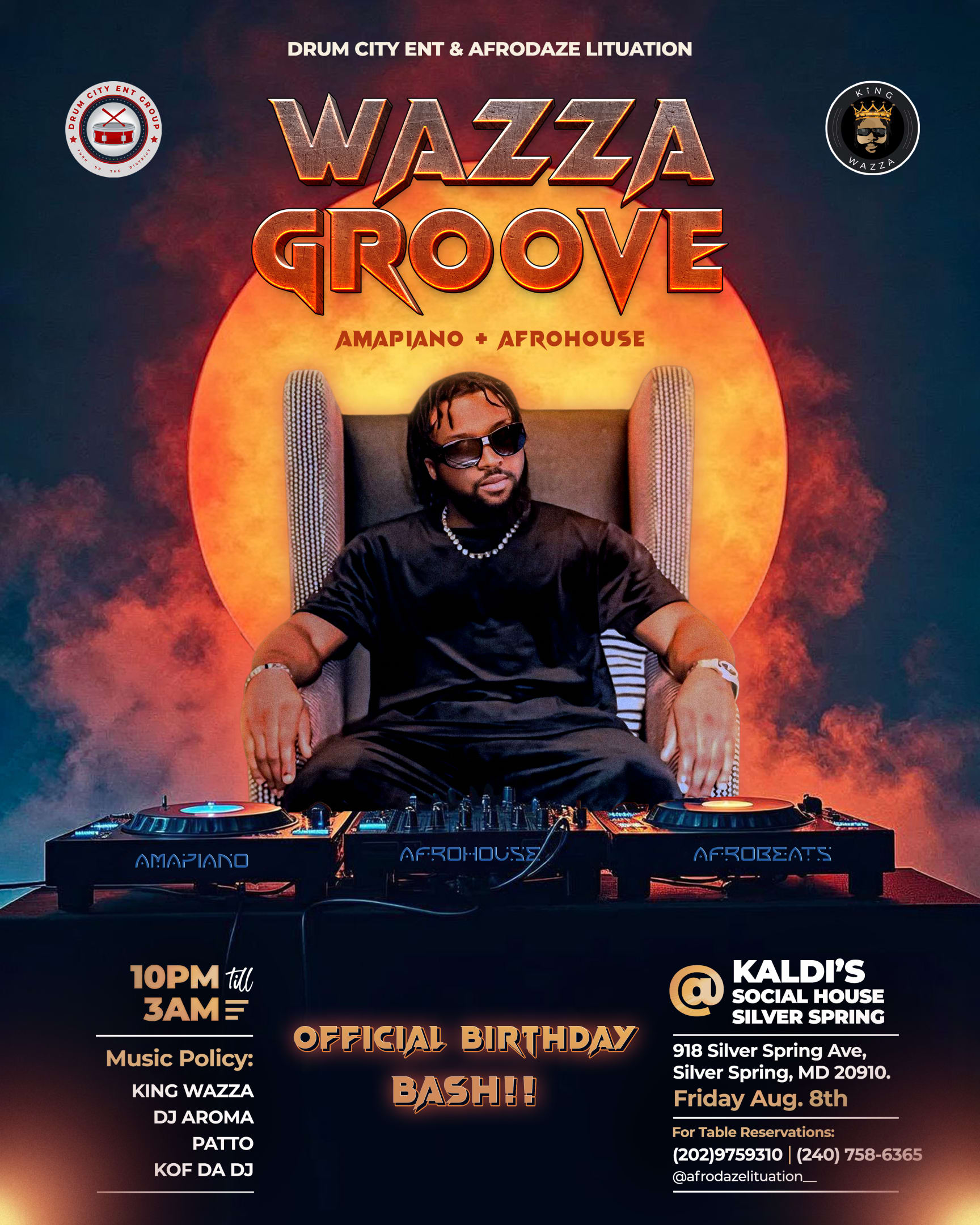 Wazza Groove + Official Birthday Bash Cover