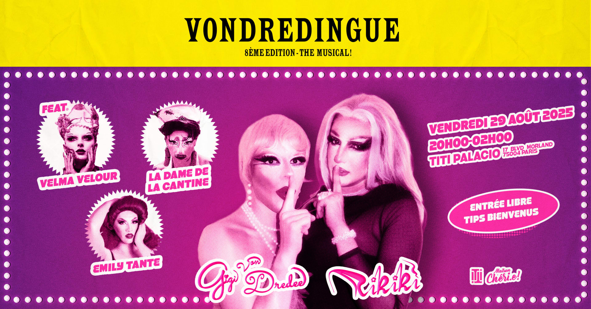 Drag Shows + Dj Set & Games : La Vondredingue: The Musical! Cover