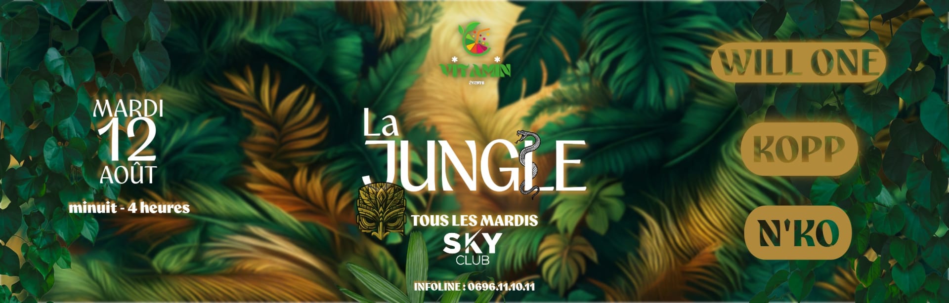 La Jungle - Skyclub - Mardi 12 Aout Cover