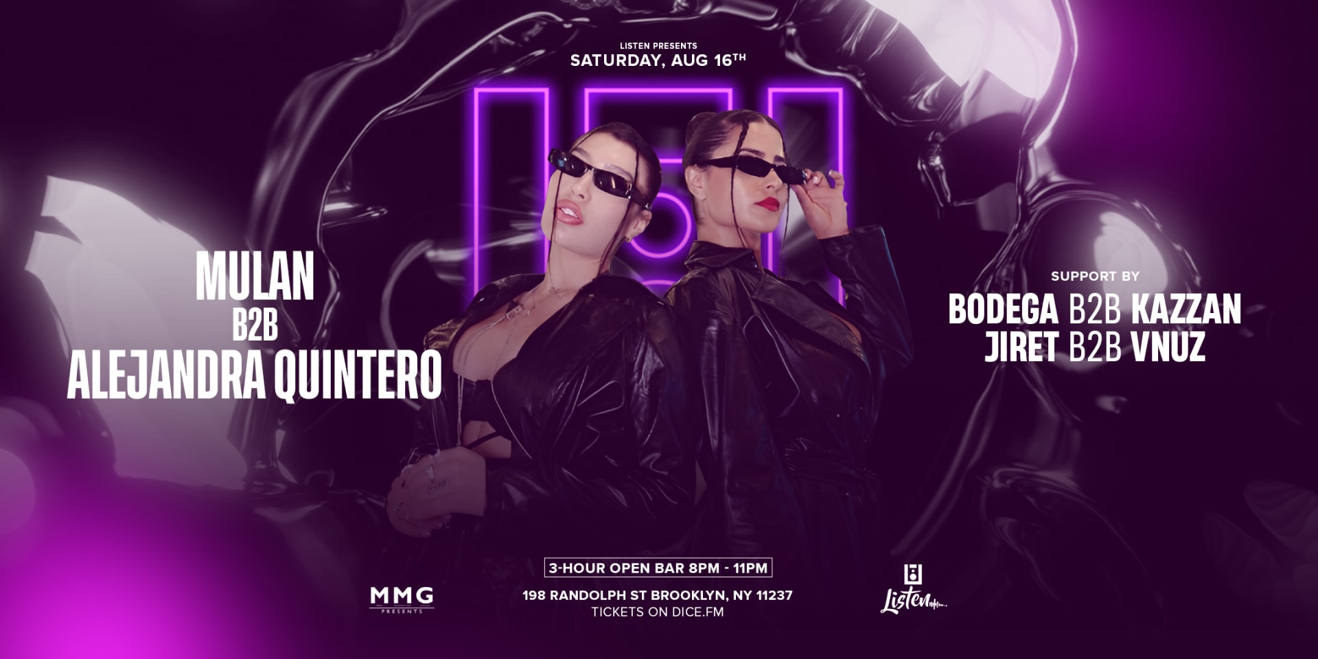 Mulan B2b Aleja Q Saturday Night Party The Factory X Listen Cover