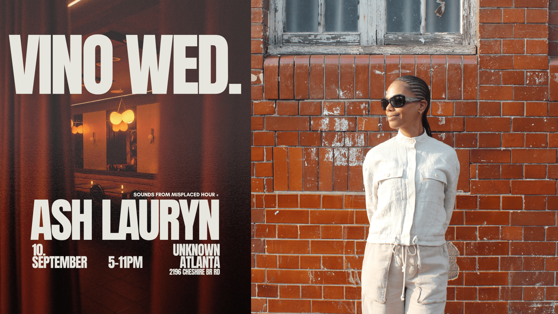 Vino Wednesday At Unknown W/ Ash Lauryn Cover