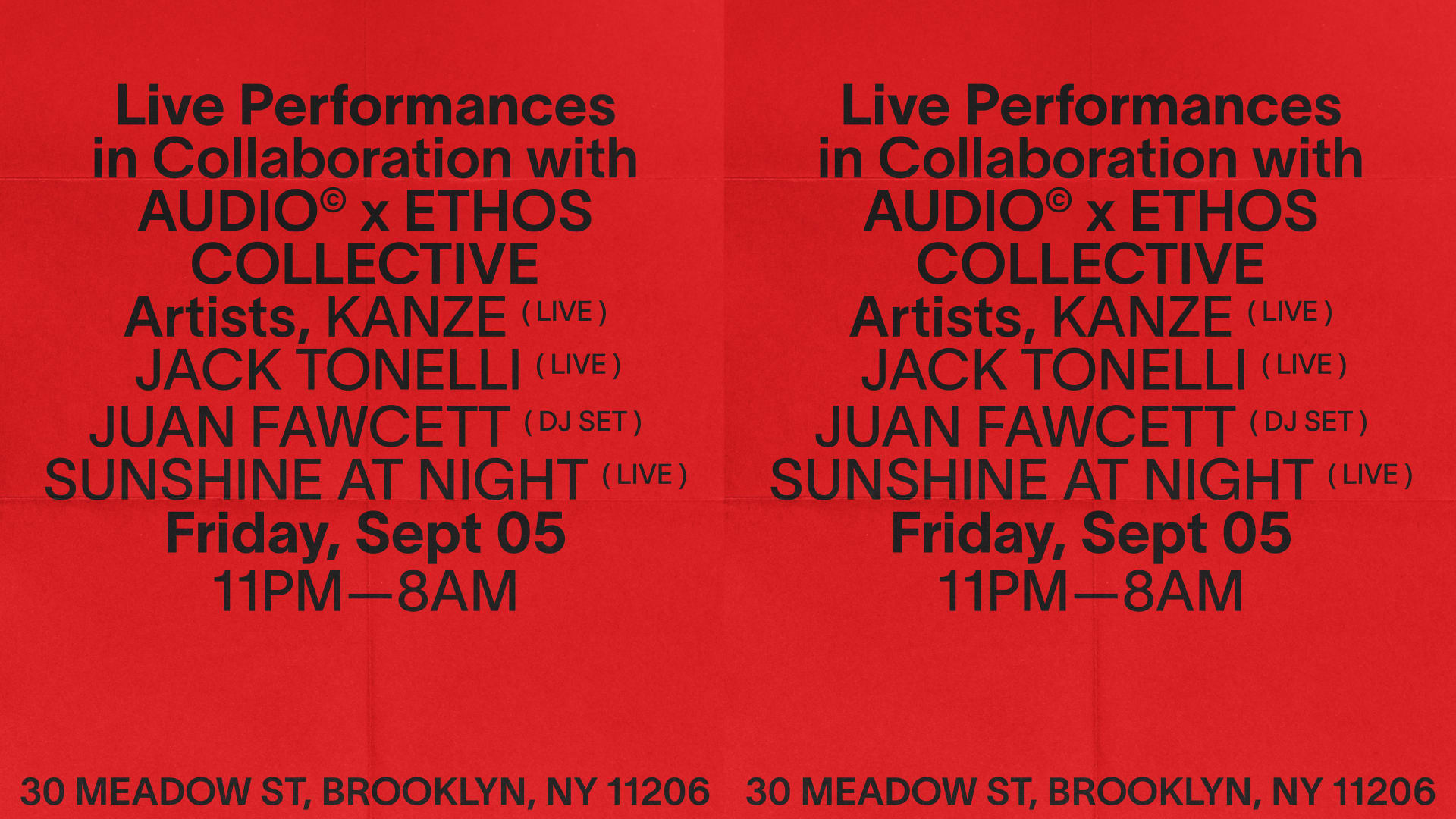 Audio X Ethos: Live Performance Cover