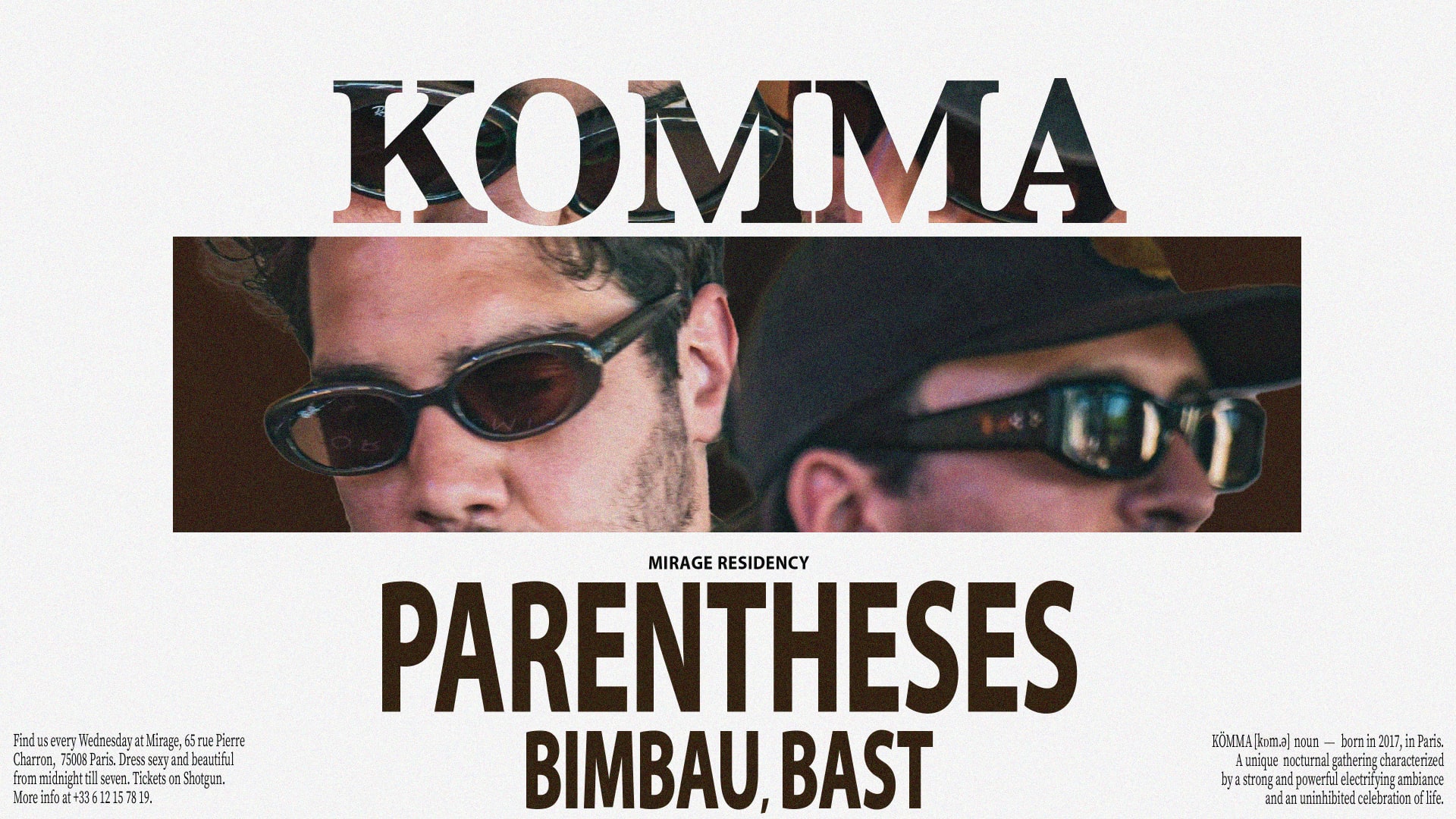 Kömma - Mirage: Parentheses, Bimbau, Bast Cover
