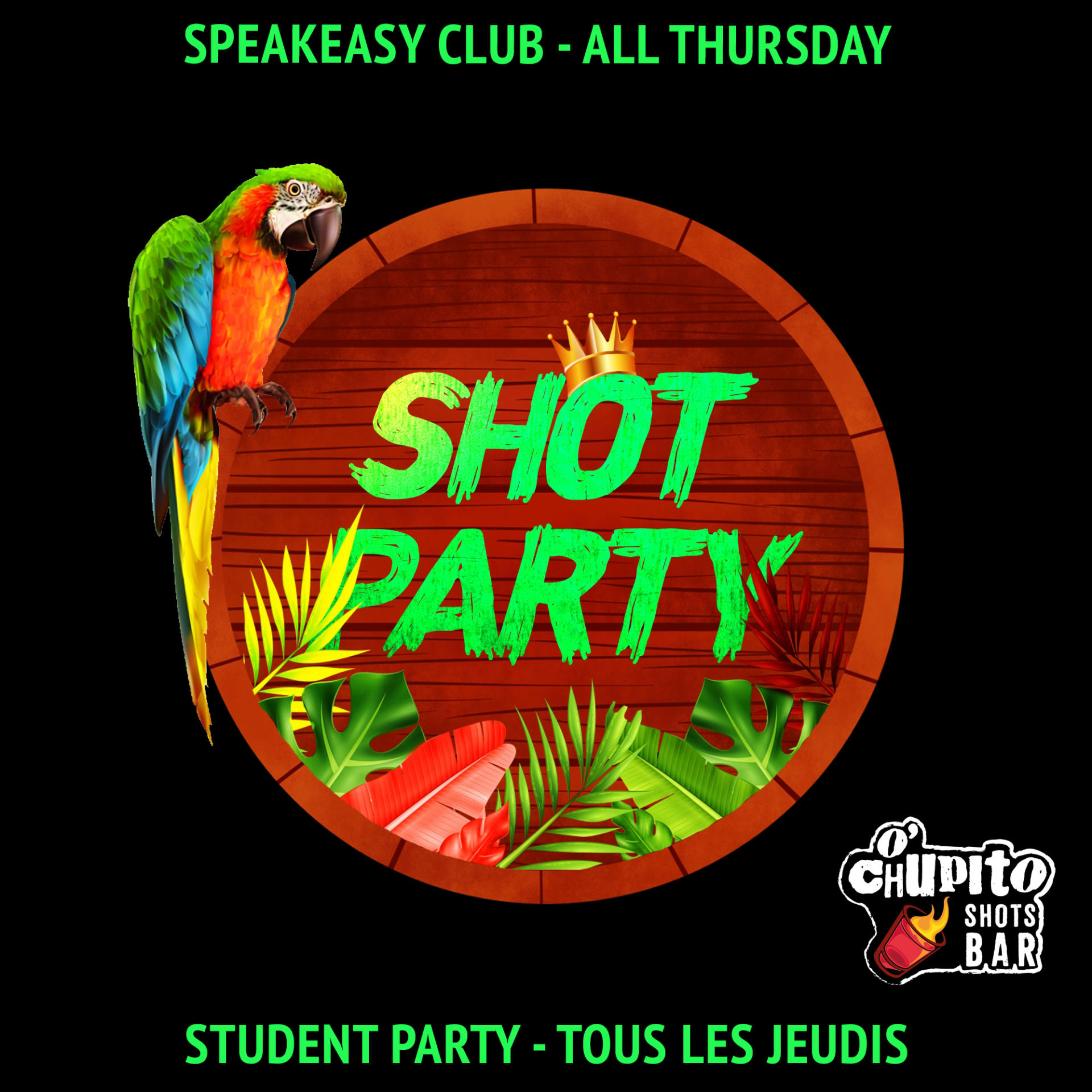 Happy Speakeasy Shot Bar Cover