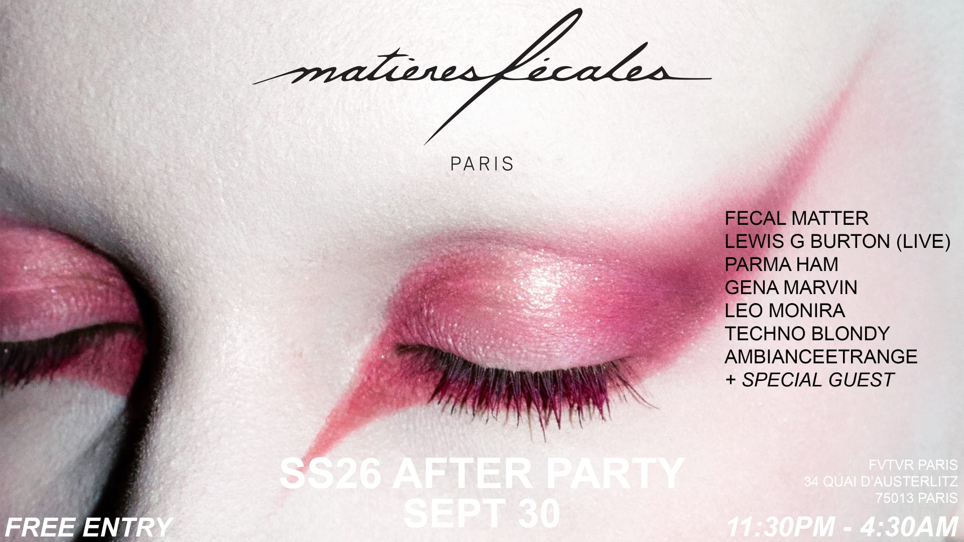 Matières Fécales : Ss26 After Party Cover