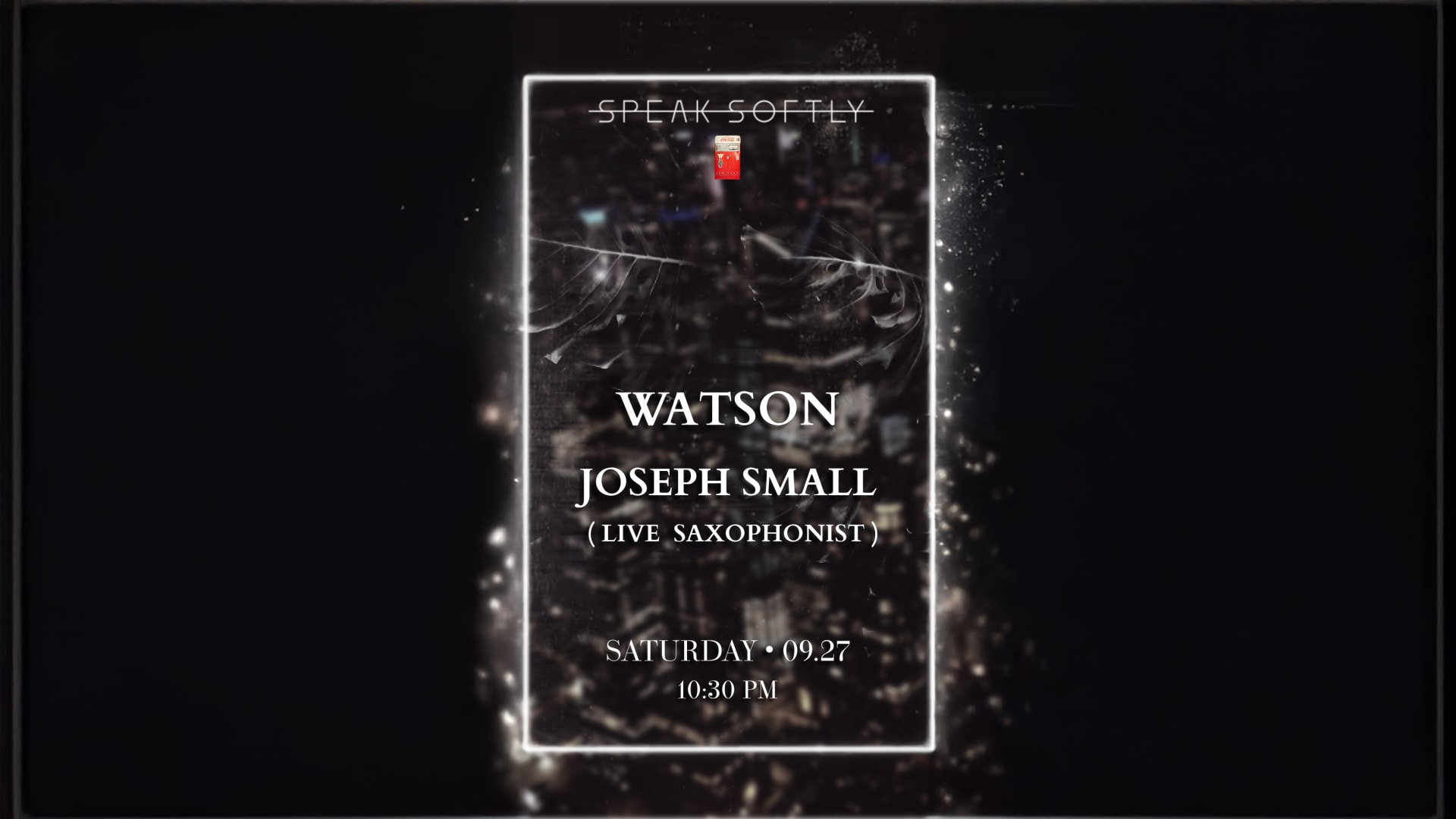 Speak-Softly | Watson & Friends | Joseph Small Live Sax Cover