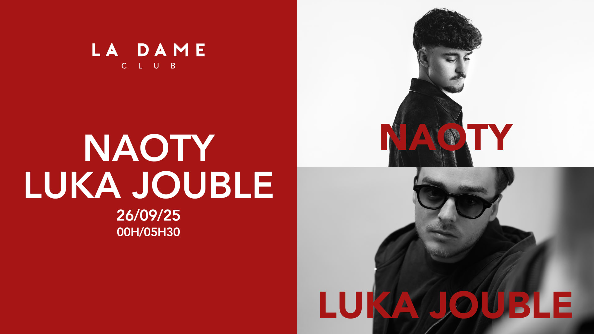 La Dame // Ven 26 Septembre // Naoty - Luka Jouble Cover