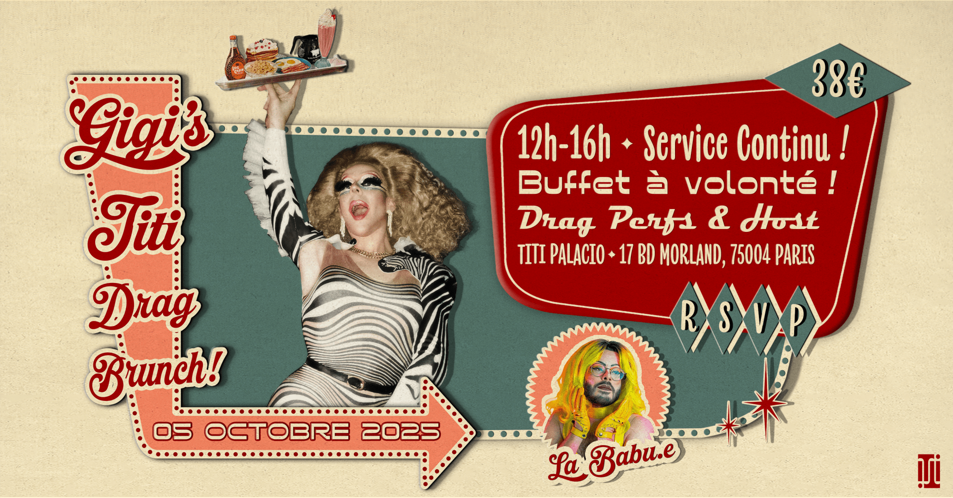 Gigi's Titi Drag Brunch #05 Au Titi Palacio W/ La Babu.E Cover