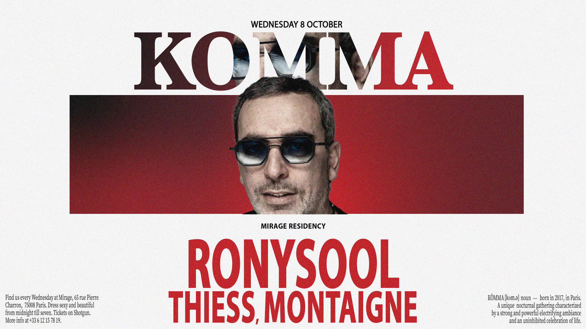 Kömma - Mirage: Ronysool, Thiess, Montaigne Cover