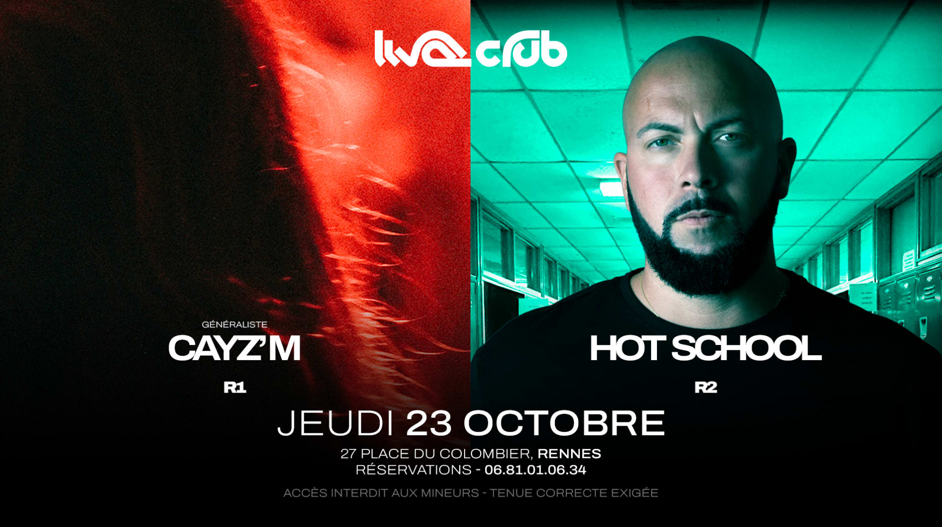 Hot School (R2) + Cayz'm (R1) Cover
