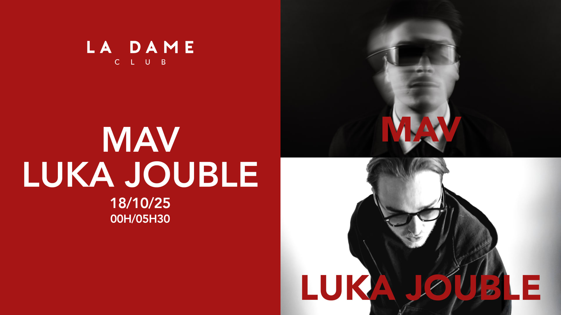 La Dame // Sam 18 Octobre // Mav - Luka Jouble Cover