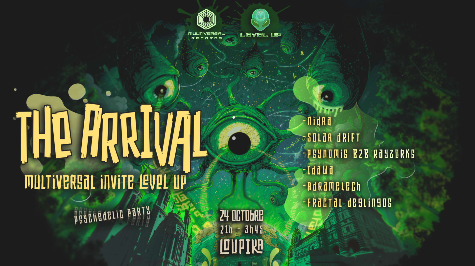 The Arrival - Multiversal Records Invite Level Up Cover