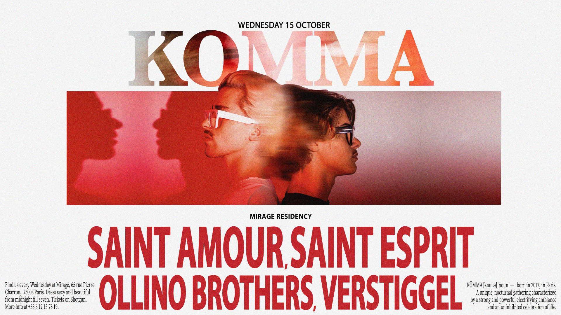 Kömma - Mirage: Saint Amour, Ollino Brothers, Verstiggel... Cover