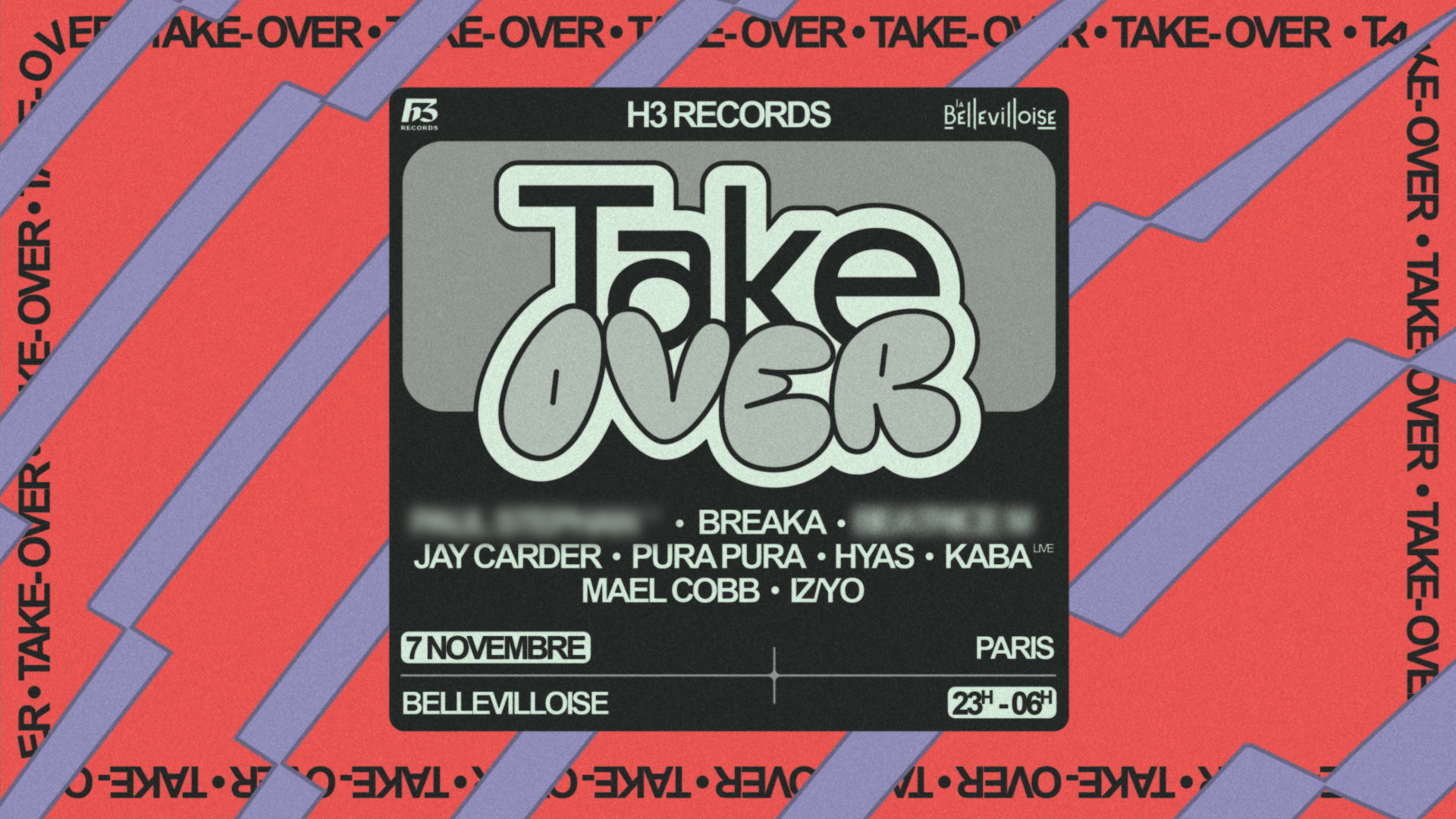 H3 Take Over La Bellevilloise | 07.11.25 Cover
