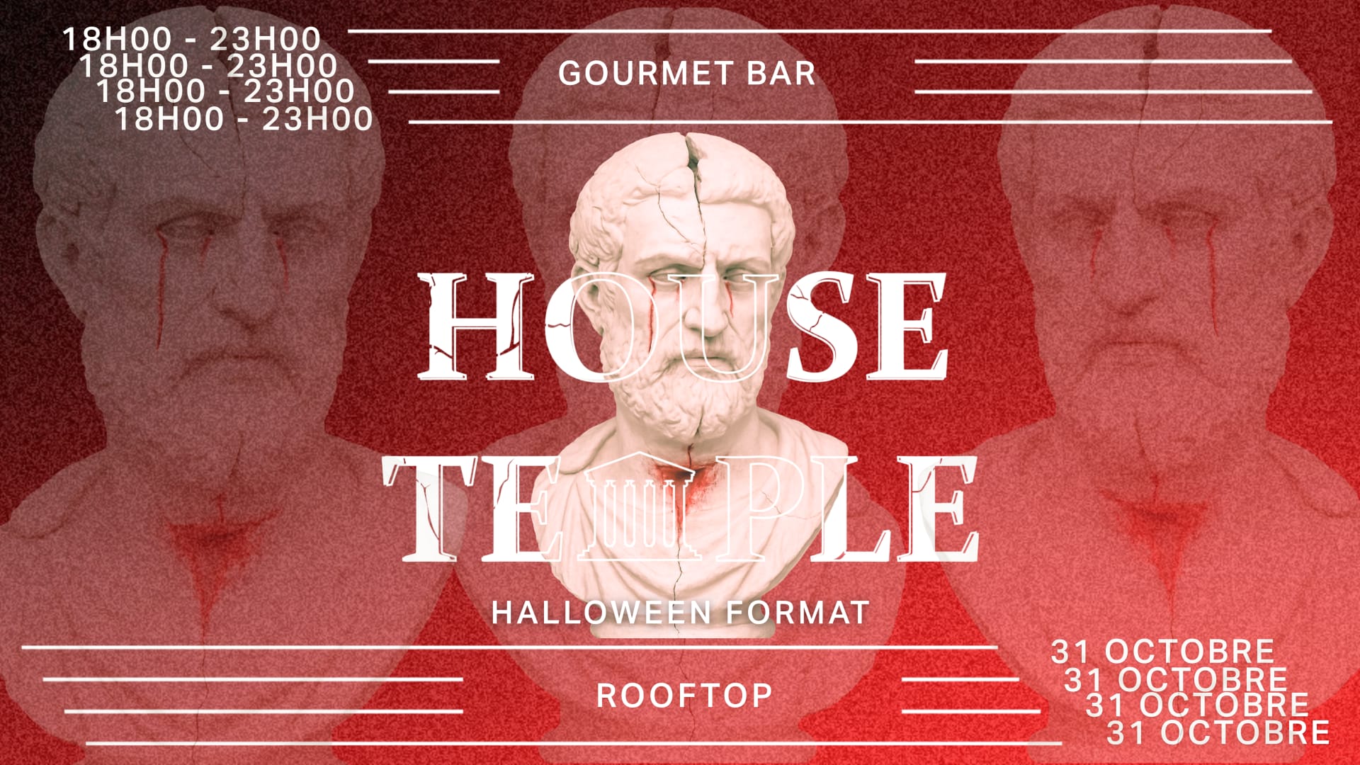 House Temple Special Halloween - Gourmet Bar (Free Entrance) Cover