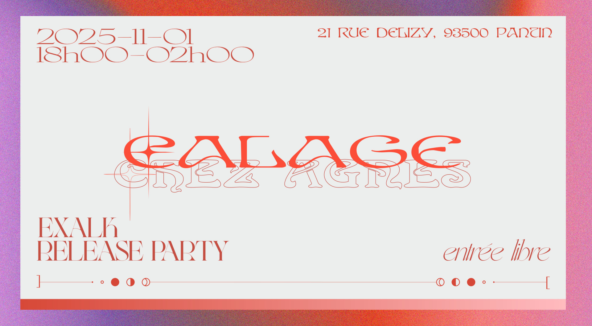 [Gratuit] Calage Chez Agnes II - Exalk Release Party Cover